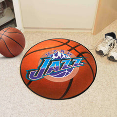 NBA Retro Utah Jazz Basketball Rug - 27in. Diameter