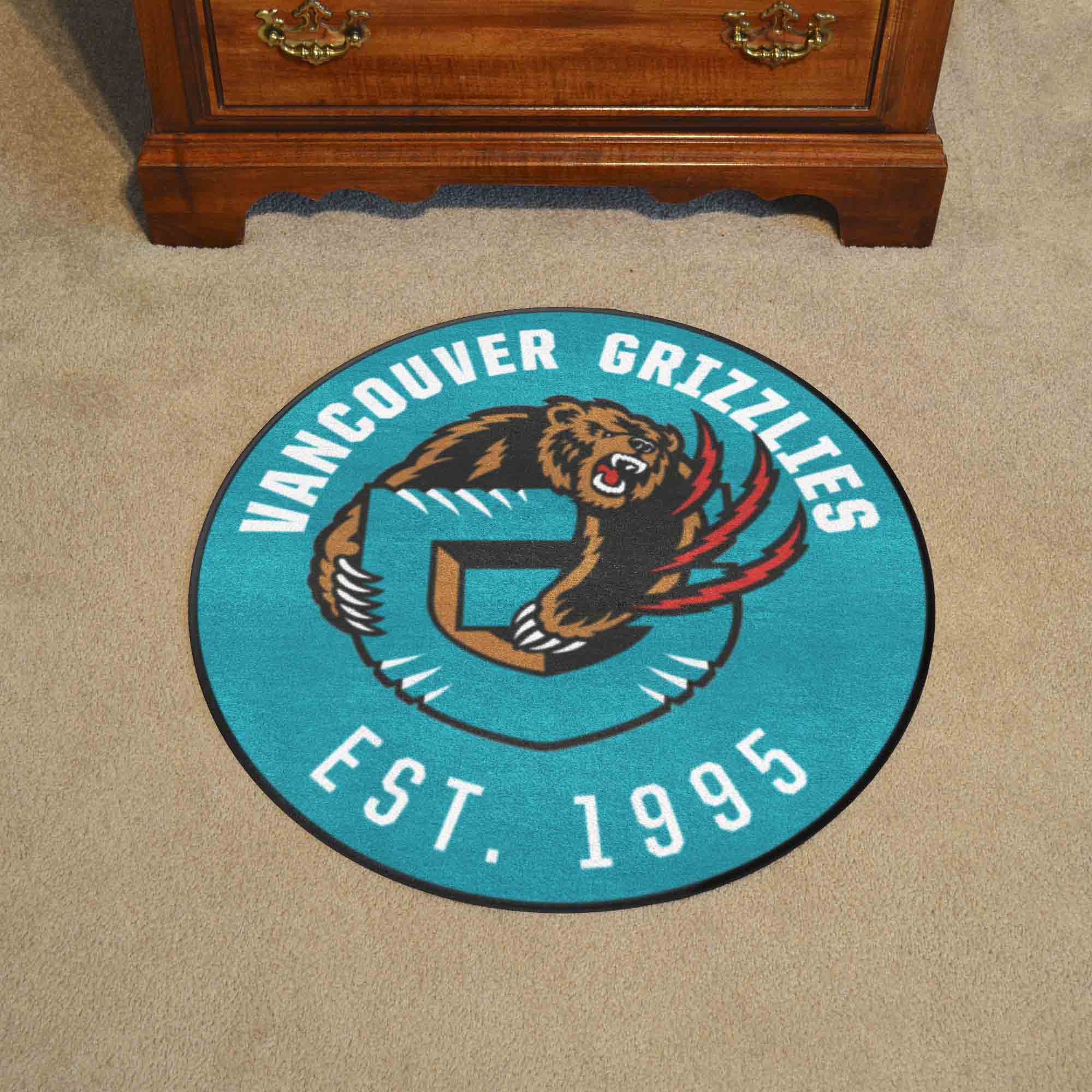 NBA Retro Vancouver Grizzlies Roundel Rug - 27in. Diameter