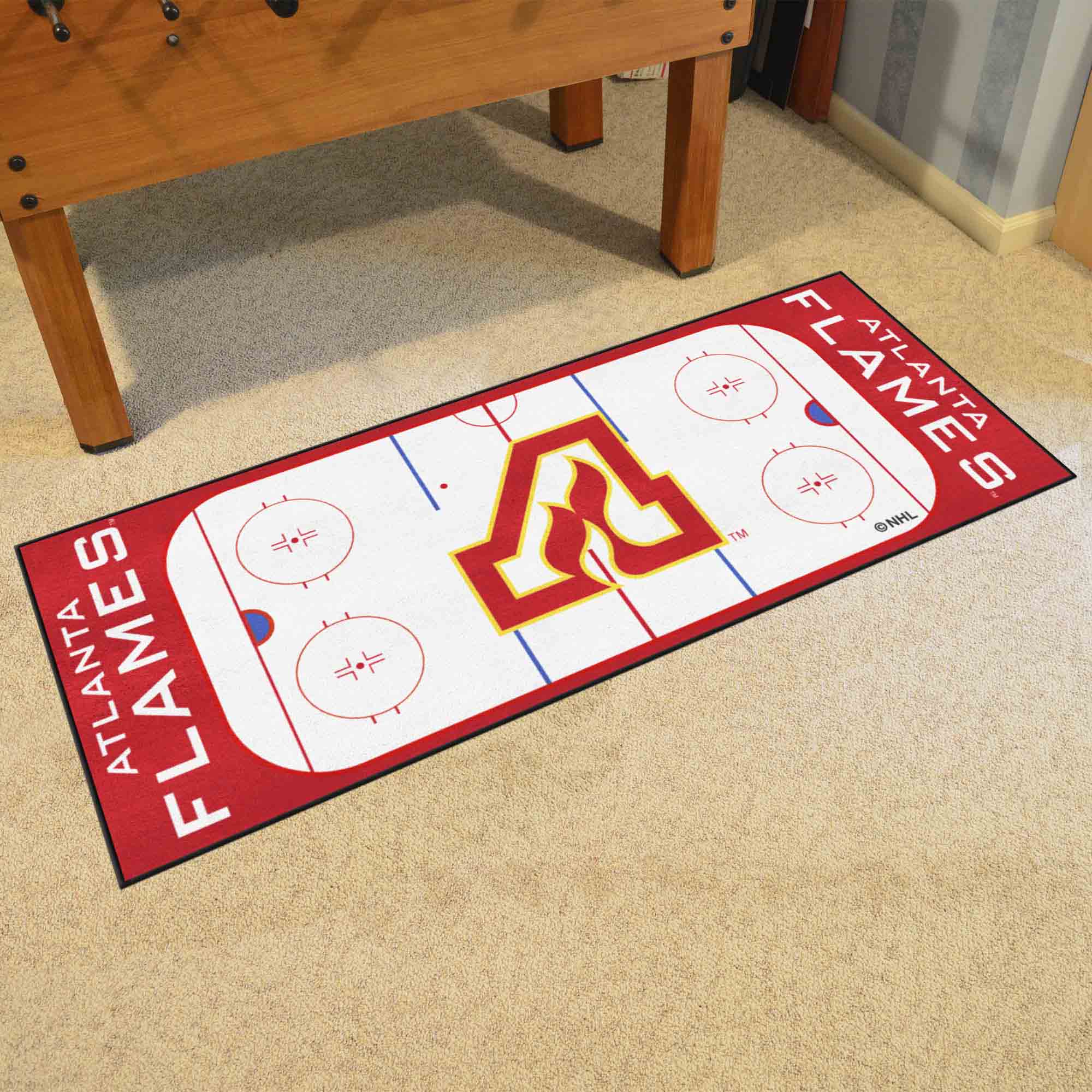 NHLRETRO Atlanta Flames Rink Runner - 30in. x 72in.