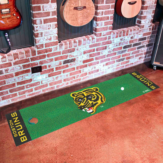 Retro NHL Boston Bruins Putting Green Mat - 1.5ft. x 6ft.