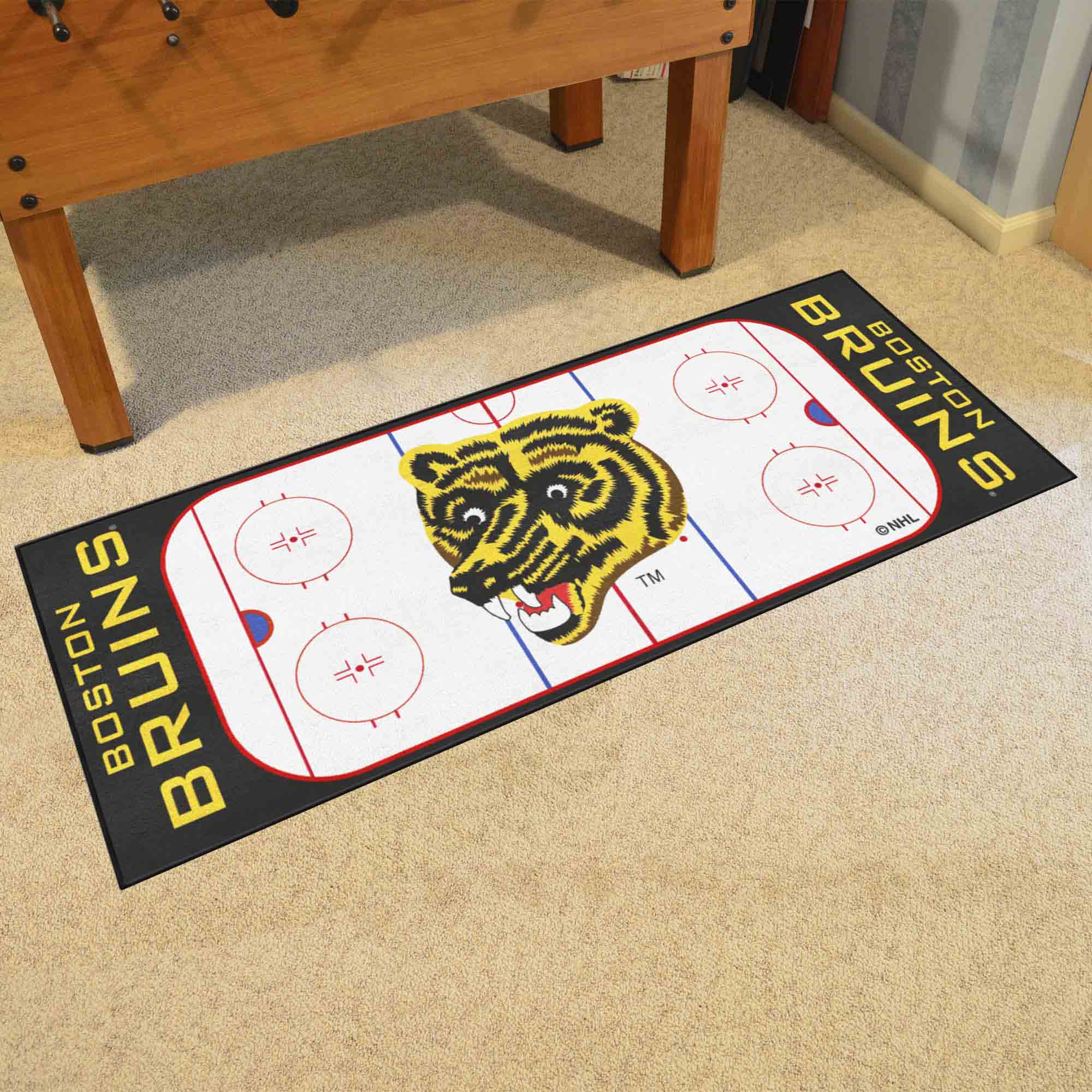 Retro NHL Boston Bruins Rink Runner - 30in. x 72in. - Boston Bruins