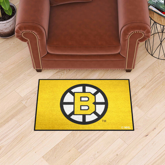 Retro NHL Boston Bruins Starter Mat Accent Rug - 19in. x 30in.