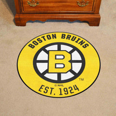 Retro NHL Boston Bruins Roundel Rug - 27in. Diameter