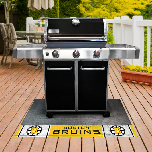 Retro NHL Boston Bruins Vinyl Grill Mat - 26in. x 42in.