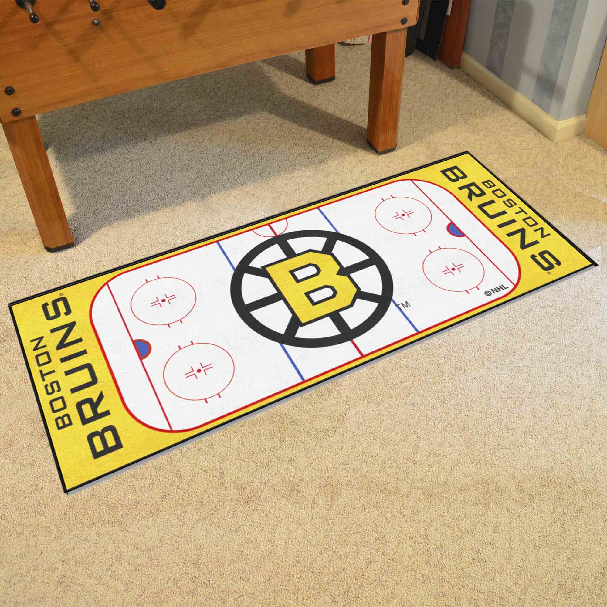 Retro NHL Boston Bruins Rink Runner - 30in. x 72in.