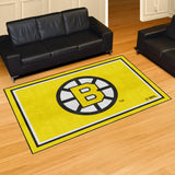 Retro NHL Boston Bruins 5ft. x 8 ft. Plush Area Rug