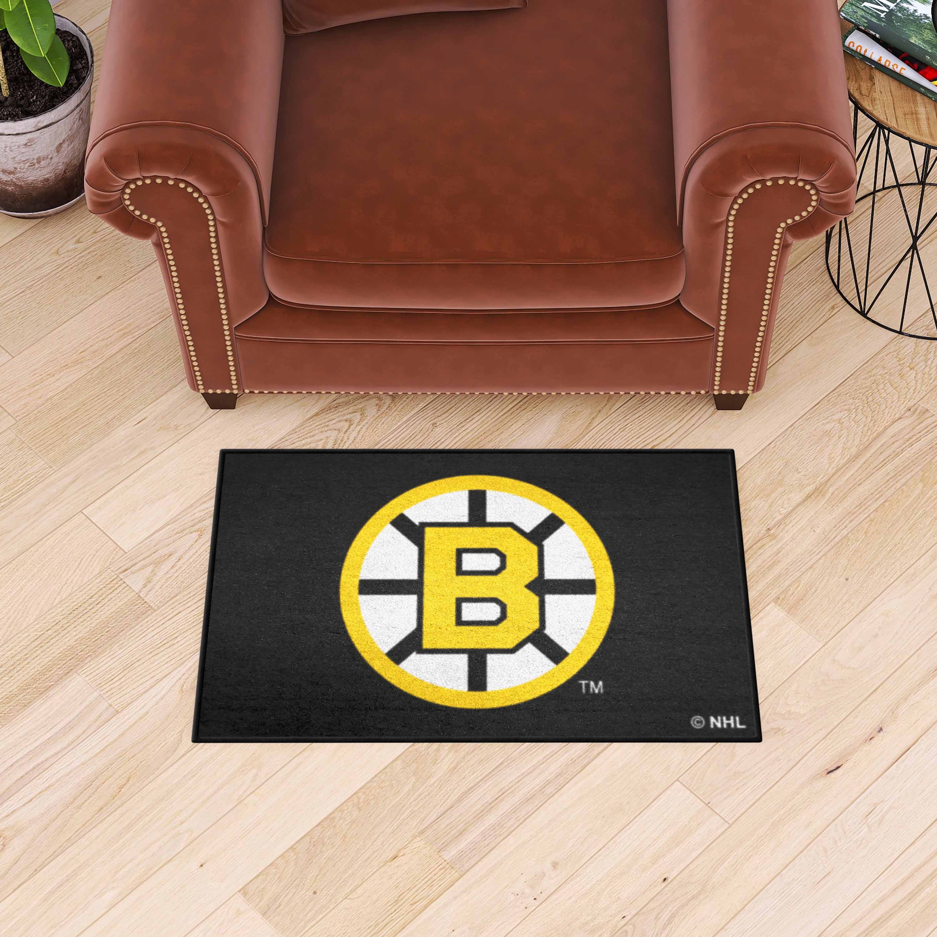 Retro NHL Boston Bruins Starter Mat Accent Rug - 19in. x 30in.