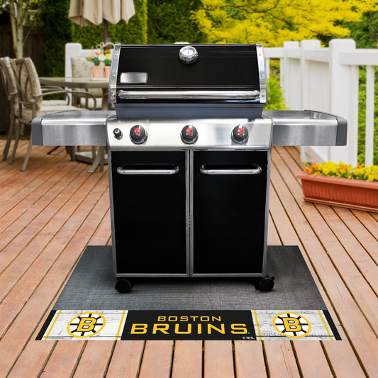 Retro NHL Boston Bruins Vinyl Grill Mat - 26in. x 42in.