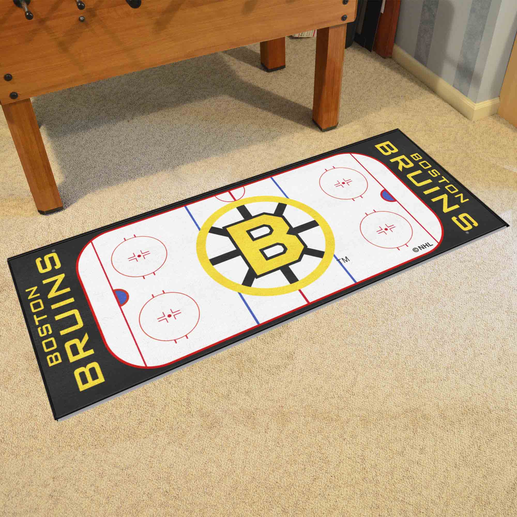 Retro NHL Boston Bruins Rink Runner - 30in. x 72in.