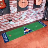 NHLRETRO Colorado Rockies Putting Green Mat - 1.5ft. x 6ft.