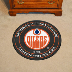 NHLRETRO Edmonton Oilers Hockey Puck Rug - 27in. Diameter