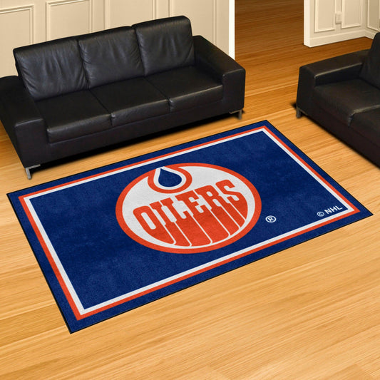 NHLRETRO Edmonton Oilers 5ft. x 8 ft. Plush Area Rug - Edmonton Oilers