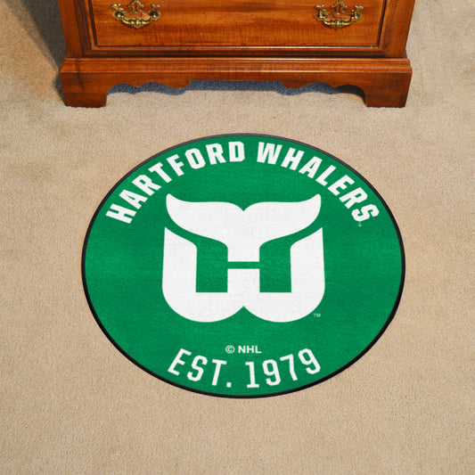 Retro NHL Hartford Whalers Roundel Rug - 27in. Diameter