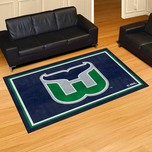 Retro NHL Hartford Whalers 5ft. x 8 ft. Plush Area Rug - Hartford Whalers