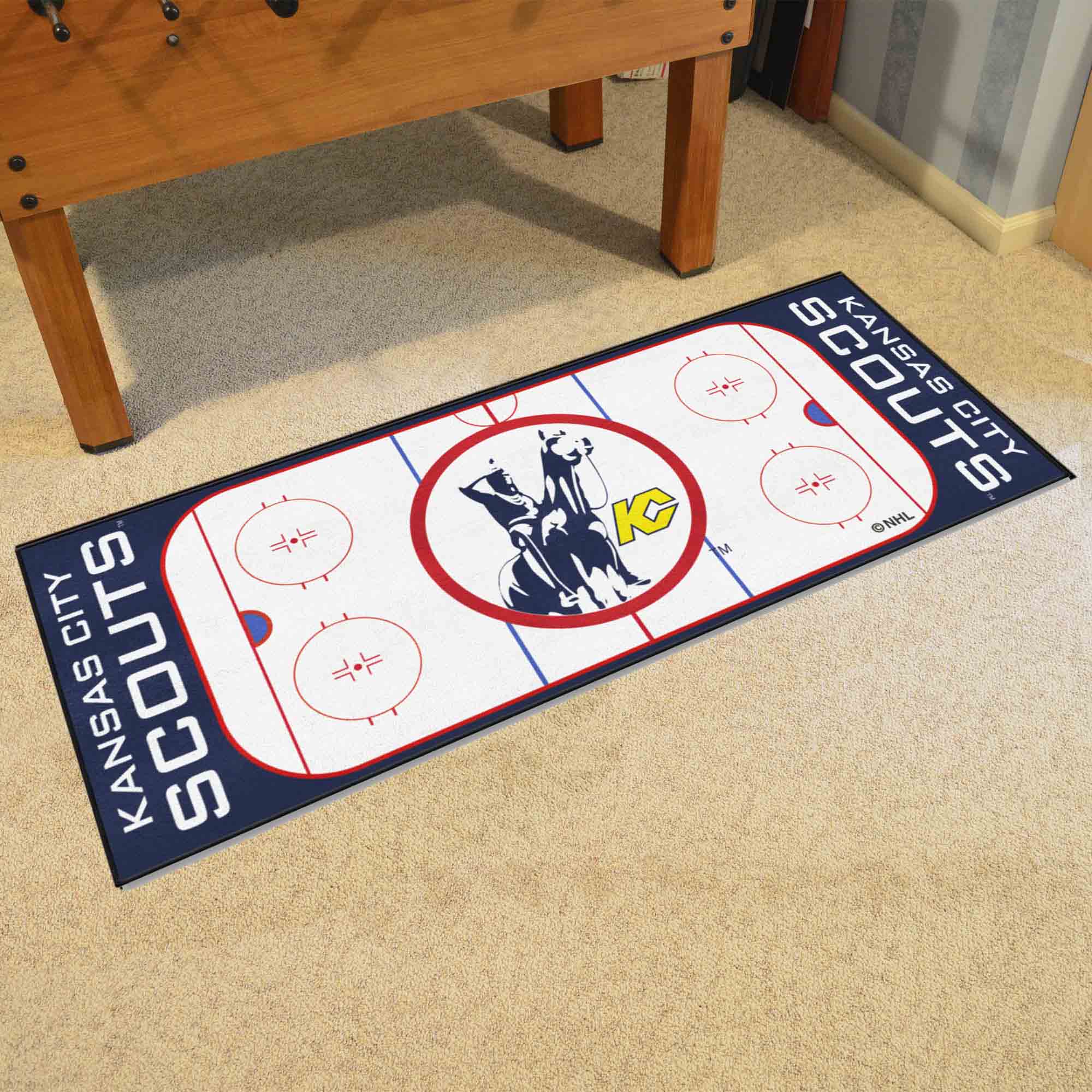 NHLRETRO Kansas City Scouts Rink Runner - 30in. x 72in. - Kansas City Scouts