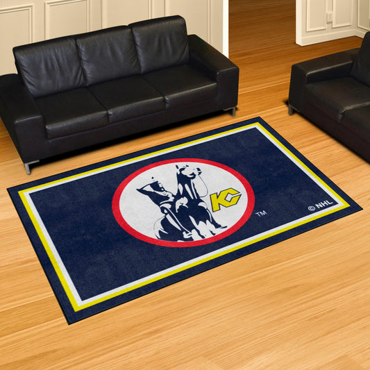 NHLRETRO Kansas City Scouts 5ft. x 8 ft. Plush Area Rug