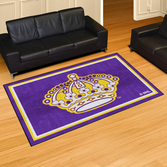 Retro NHL Los Angeles Kings 5ft. x 8 ft. Plush Area Rug