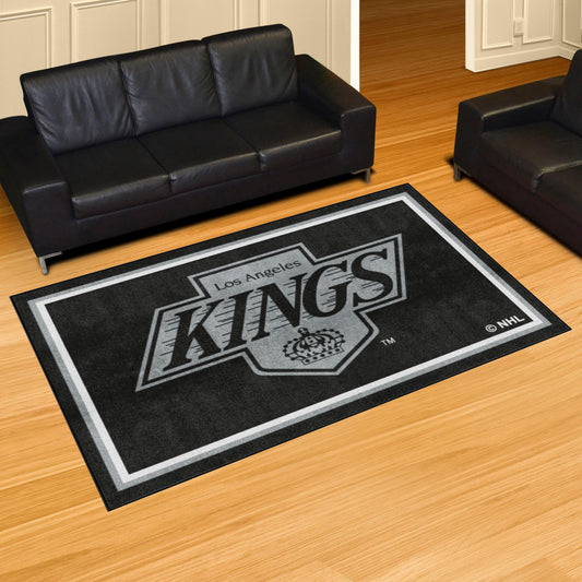 Retro NHL Los Angeles Kings 5ft. x 8 ft. Plush Area Rug