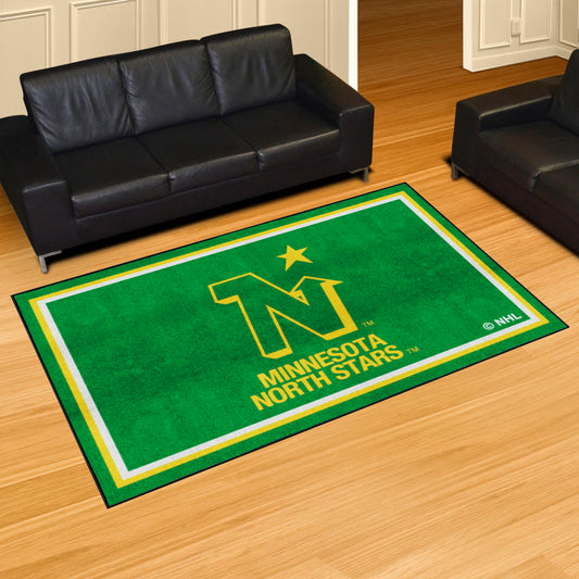 NHLRETRO Minnesota North Stars 5ft. x 8 ft. Plush Area Rug