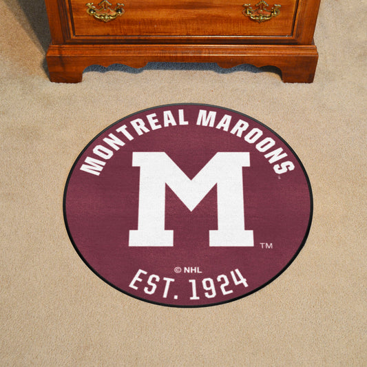 NHLRETRO Montreal Maroons Roundel Rug - 27in. Diameter