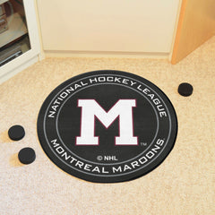 NHLRETRO Montreal Maroons Hockey Puck Rug - 27in. Diameter