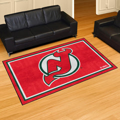 NHLRETRO New Jersey Devils 5ft. x 8 ft. Plush Area Rug