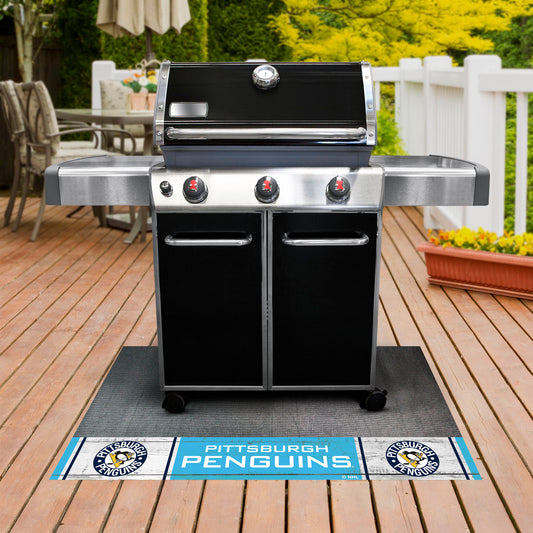 Retro NHL Pittsburgh Penguins Vinyl Grill Mat - 26in. x 42in.