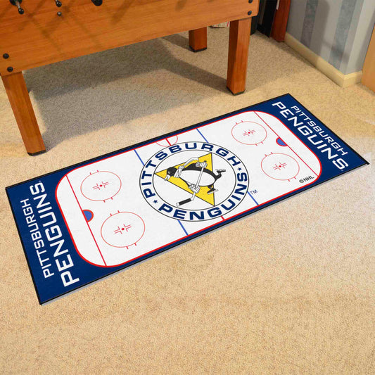 Retro NHL Pittsburgh Penguins Rink Runner - 30in. x 72in. - Pittsburgh Penguins