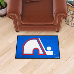 NHLRETRO Quebec Nordiques Starter Mat Accent Rug - 19in. x 30in. - Quebec Nordiques