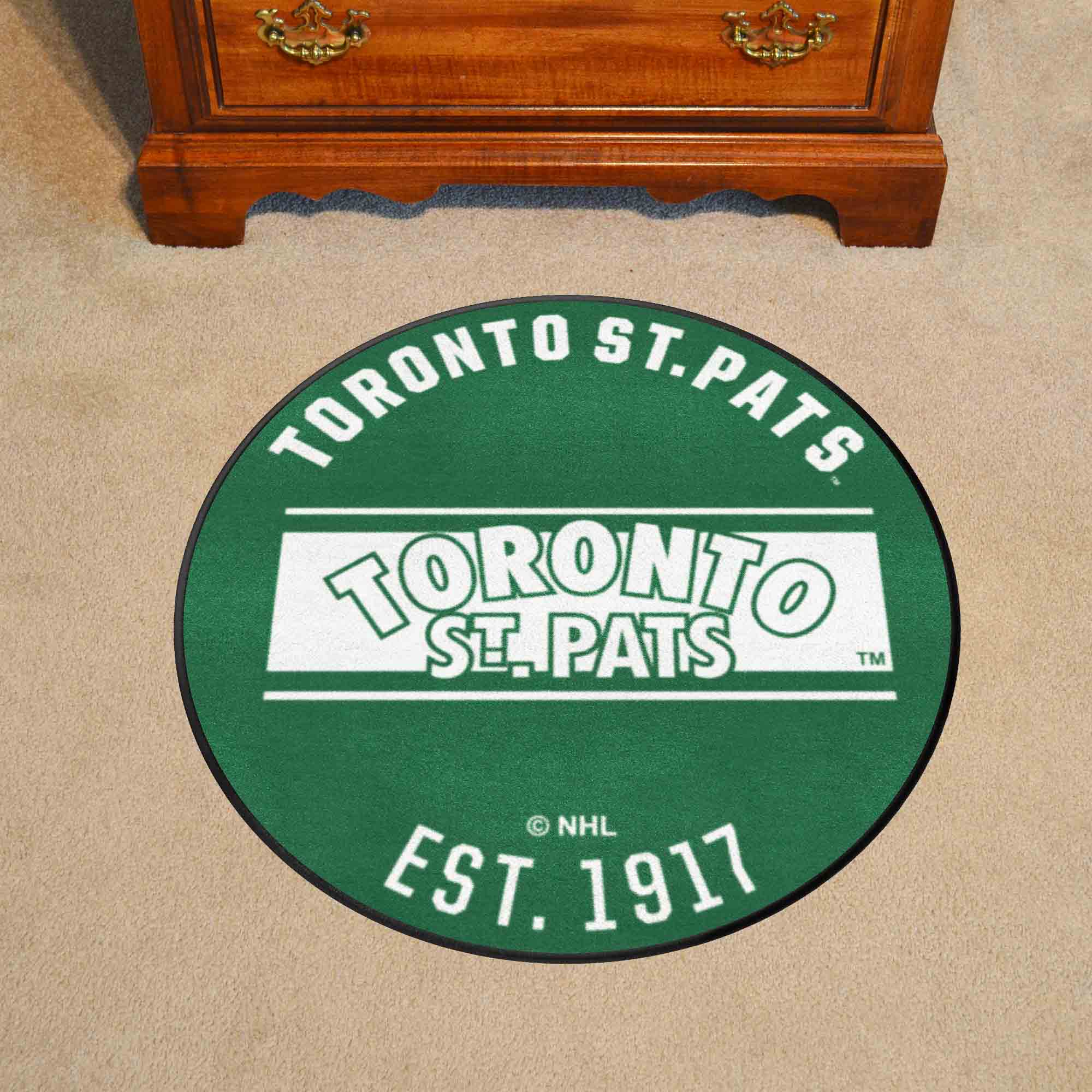 NHLRETRO Toronto St. Pats Roundel Rug - 27in. Diameter