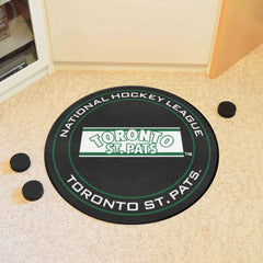 NHLRETRO Toronto St. Pats Hockey Puck Rug - 27in. Diameter - Toronto St. Pats