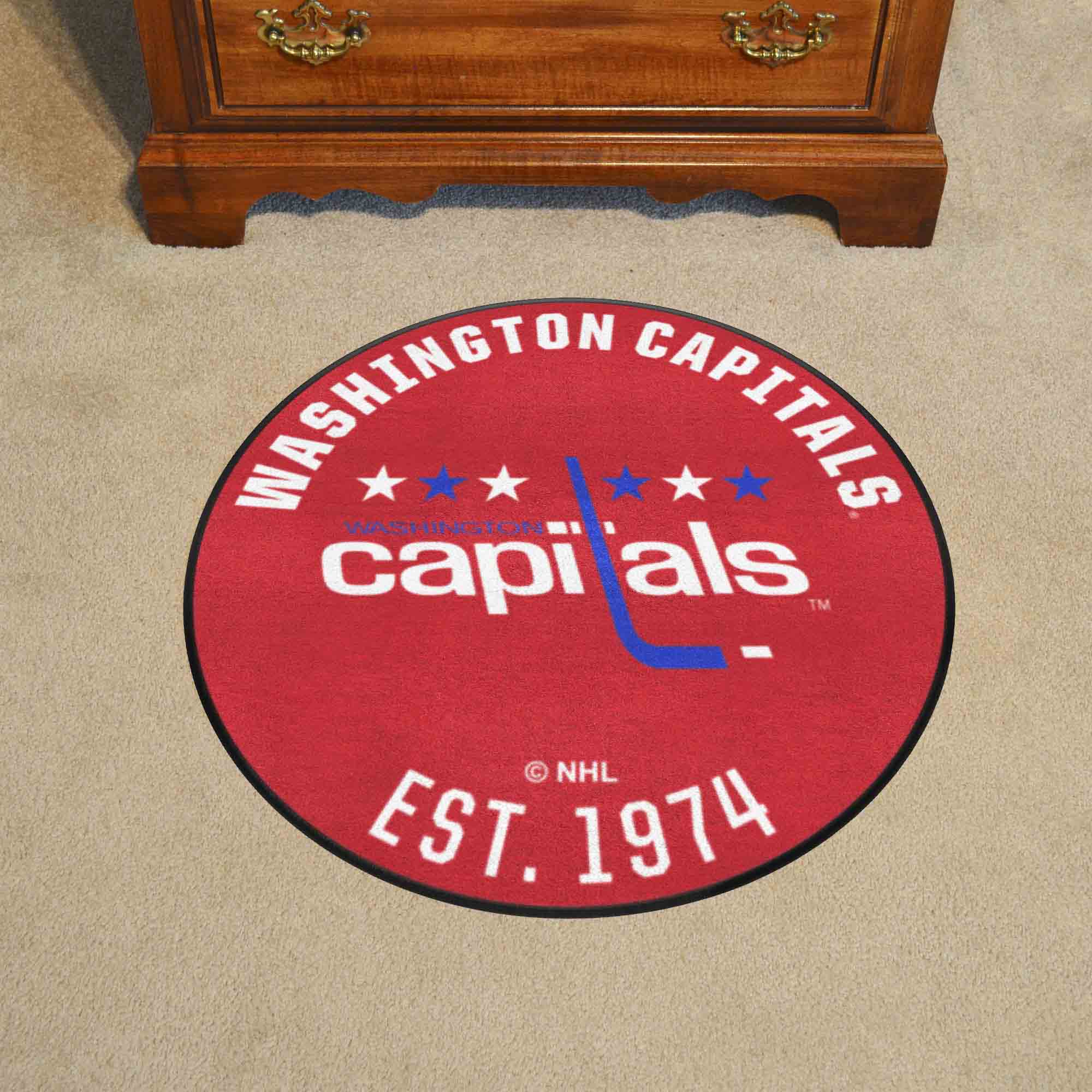 NHLRETRO Washington Capitals Roundel Rug - 27in. Diameter