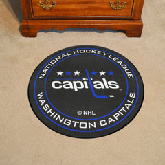 NHLRETRO Washington Capitals Hockey Puck Rug - 27in. Diameter