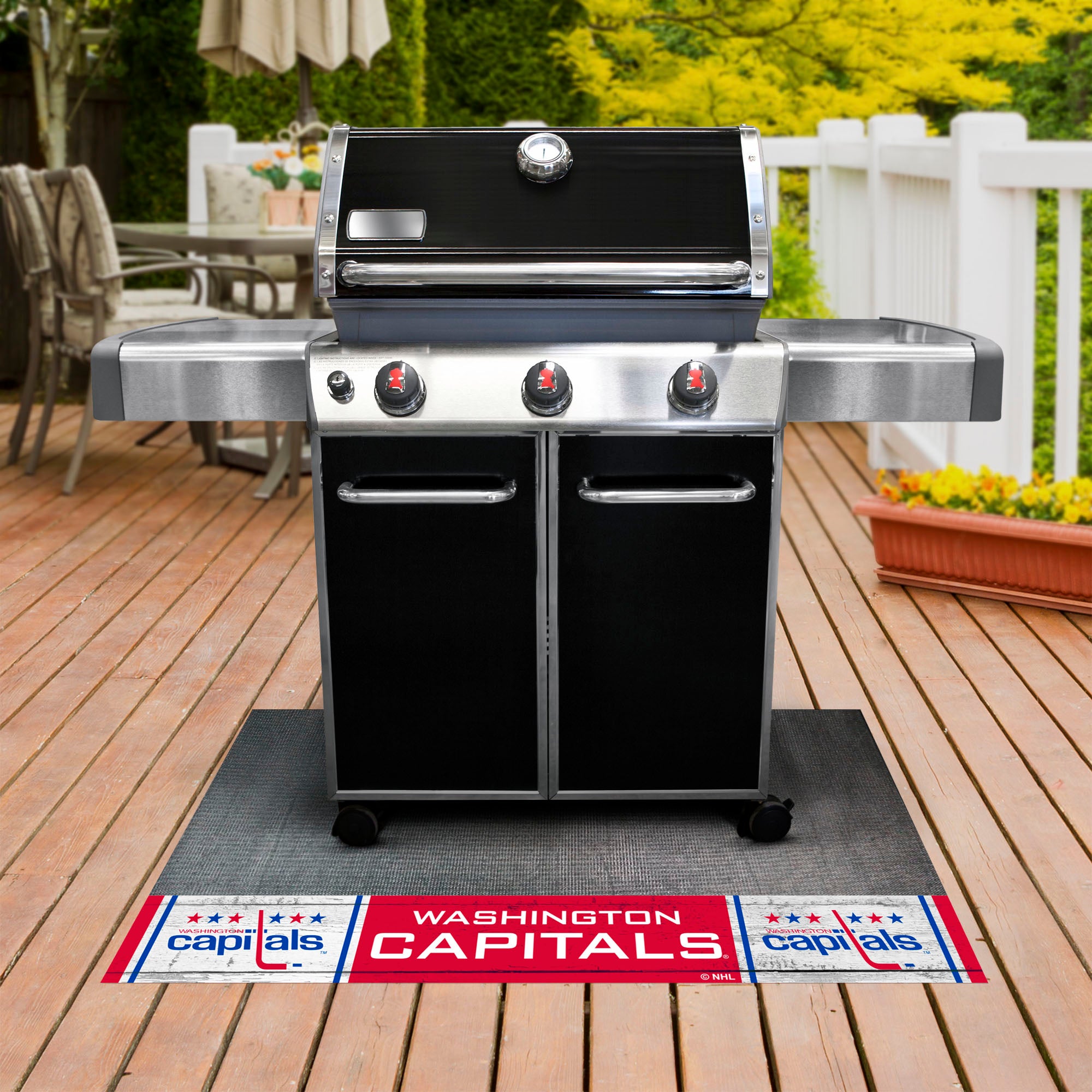 NHLRETRO Washington Capitals Vinyl Grill Mat - 26in. x 42in.