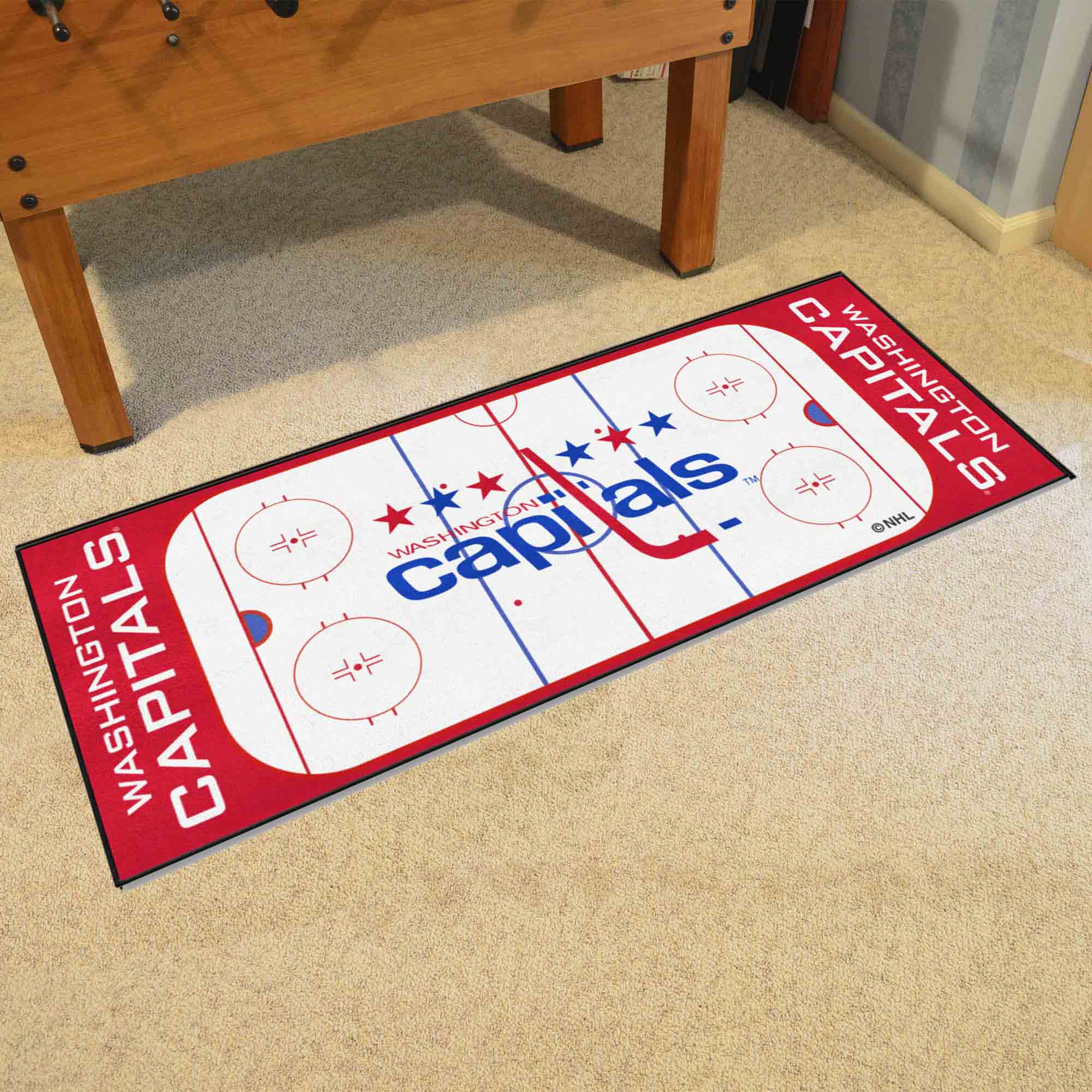 NHLRETRO Washington Capitals Rink Runner - 30in. x 72in. - Washington Capitals