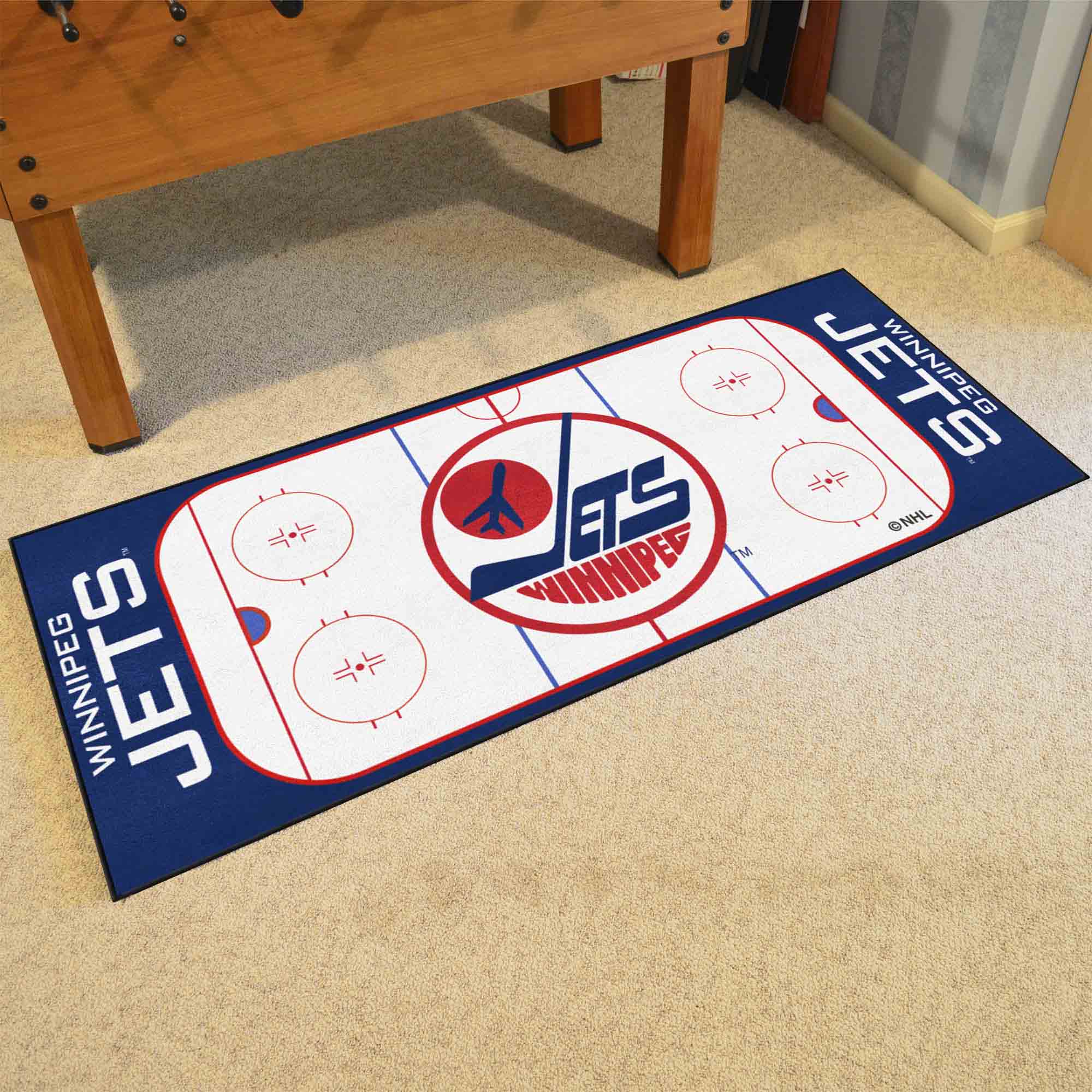 Retro NHL Winnipeg Jets Rink Runner - 30in. x 72in.