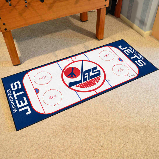 Retro NHL Winnipeg Jets Rink Runner - 30in. x 72in.