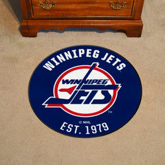 Retro NHL Winnipeg Jets Roundel Rug - 27in. Diameter