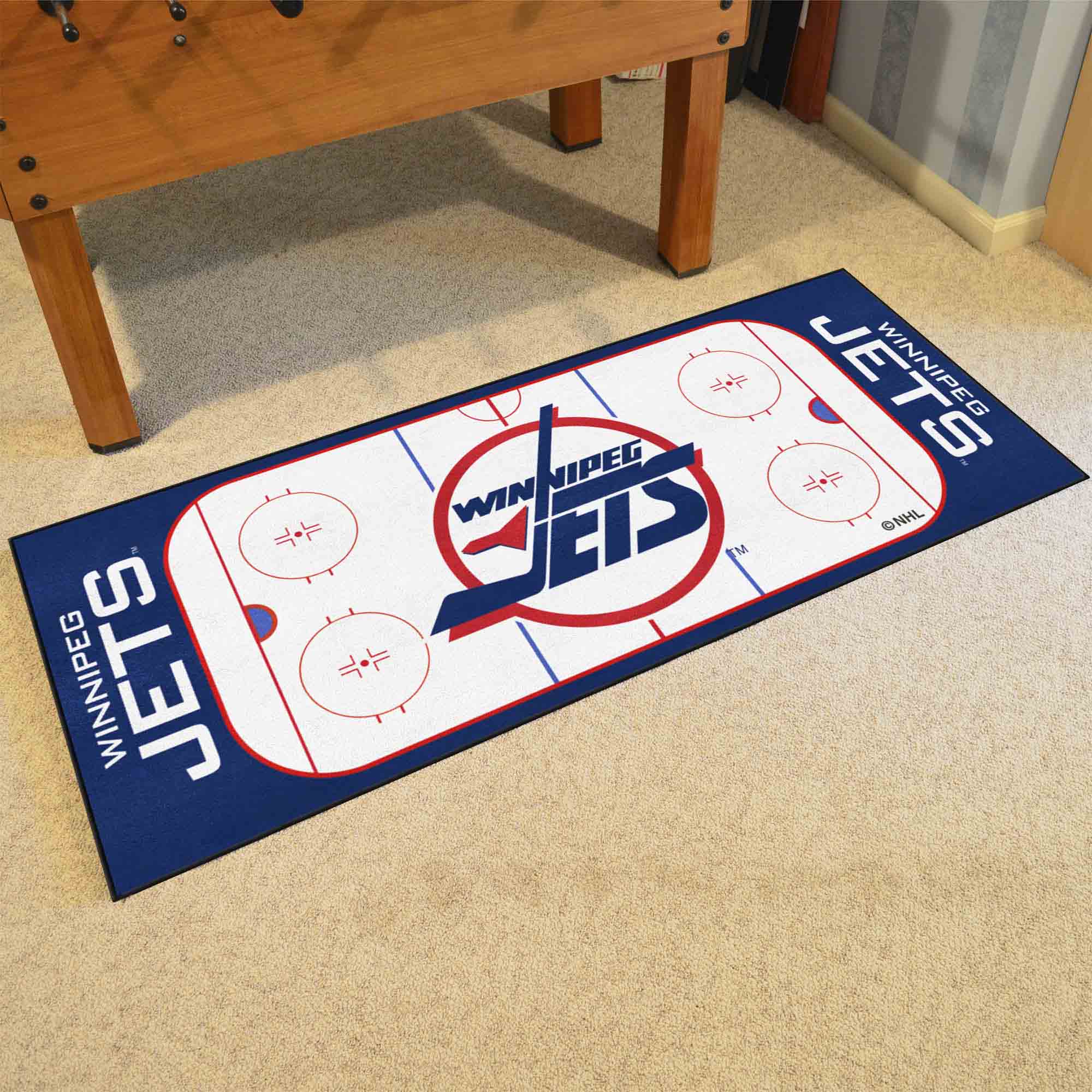 Retro NHL Winnipeg Jets Rink Runner - 30in. x 72in.