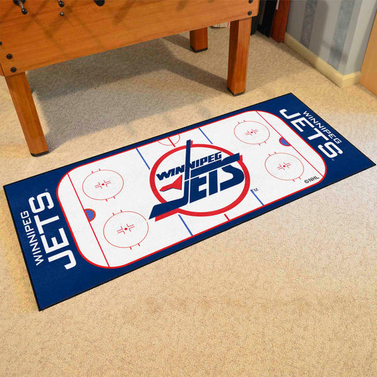 Retro NHL Winnipeg Jets Rink Runner - 30in. x 72in.