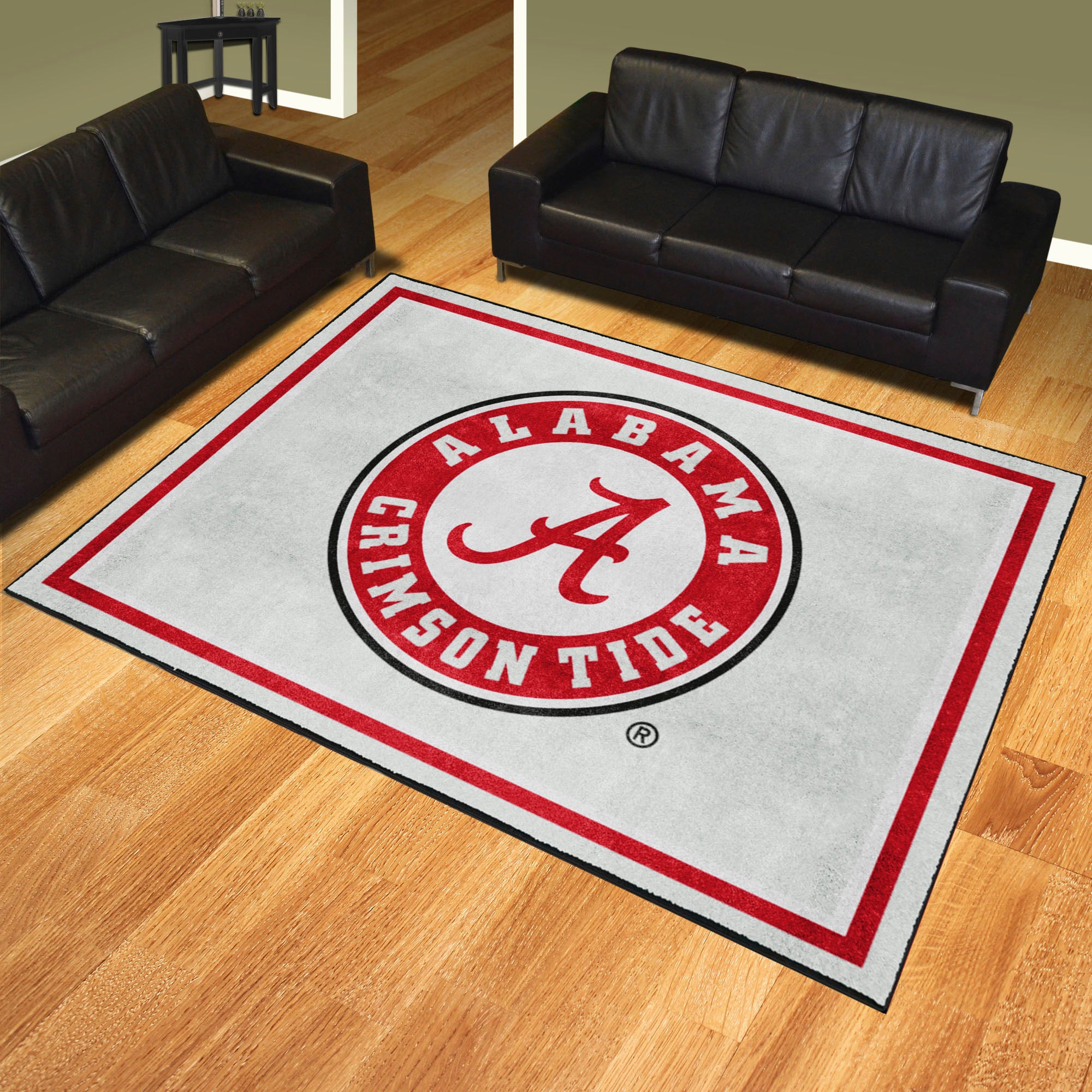 Alabama Crimson Tide 8ft. x 10 ft. Plush Area Rug, Round Logo