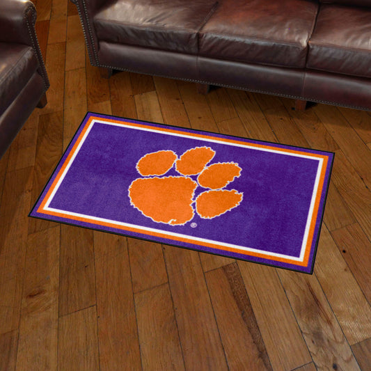 Clemson Tigers 3ft. x 5ft. Plush Area Rug, Purple