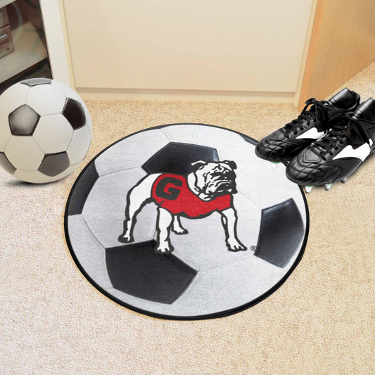 Georgia Bulldogs Soccer Ball Rug - 27in. Diameter