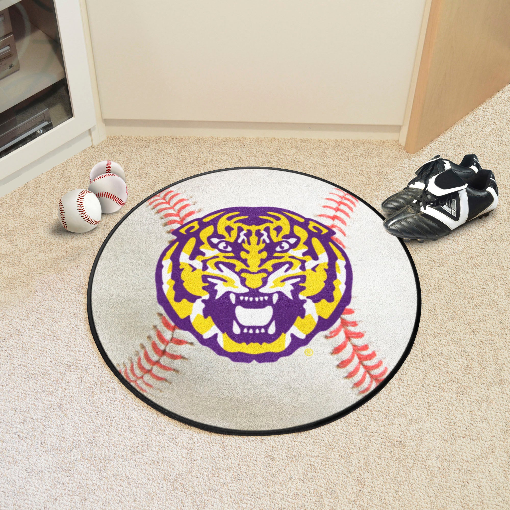 LSU Tigers Baseball Rug - 27in. Diameter