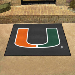 Miami Hurricanes All-Star Rug, Black - 34 in. x 42.5 in.