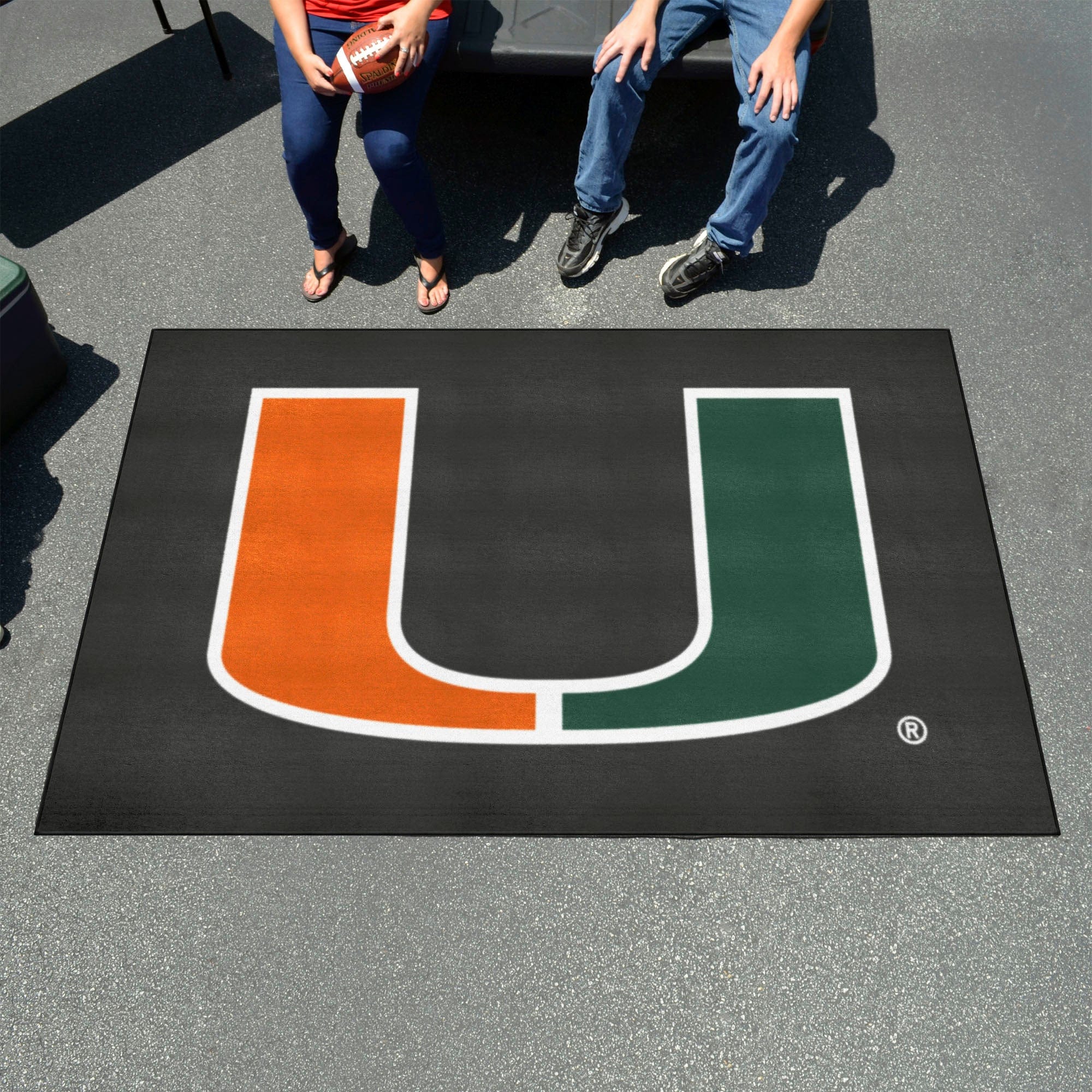 Miami Hurricanes Ulti-Mat Rug, Black - 5ft. x 8ft.