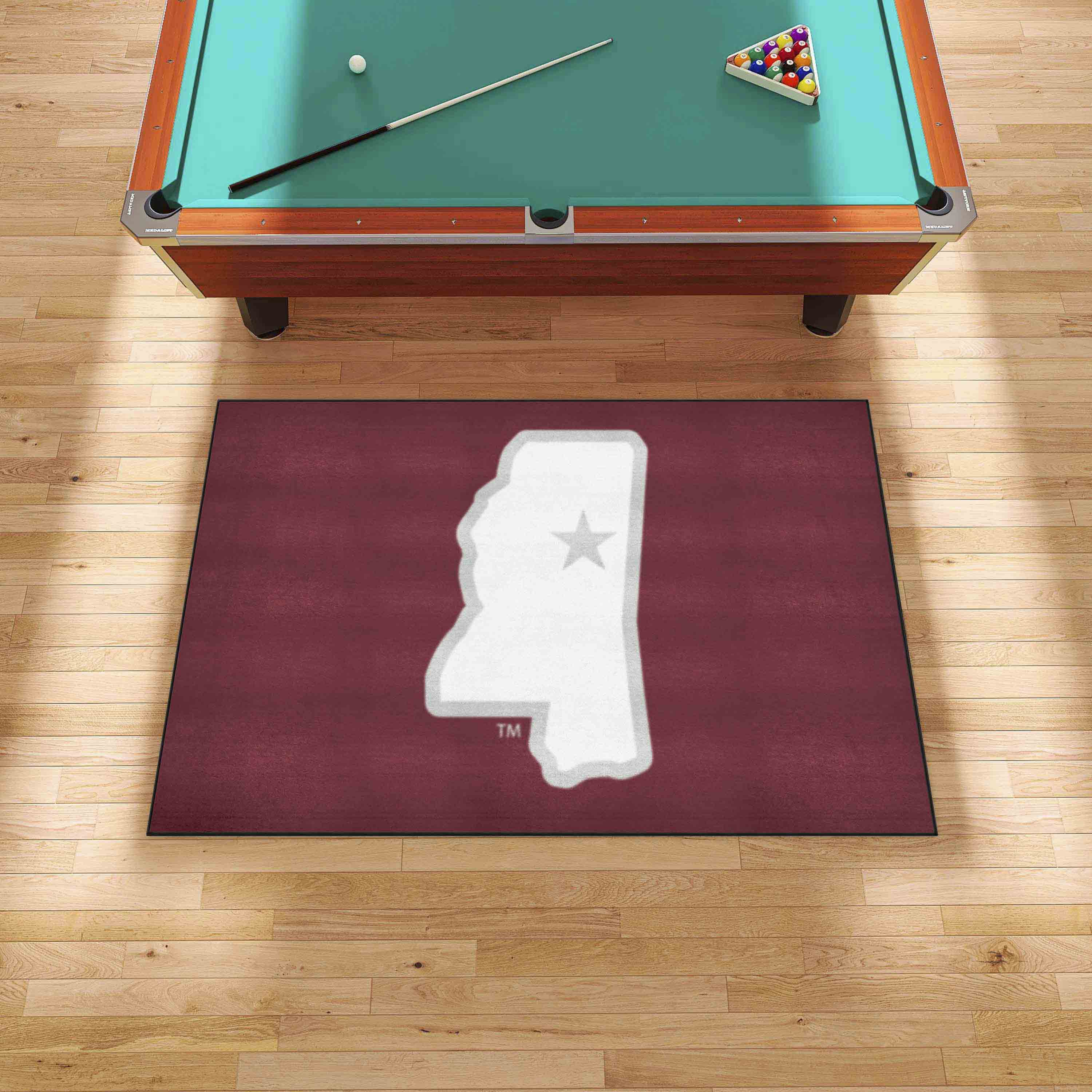 Mississippi State Bulldogs Ulti-Mat Rug, State Logo - 5ft. x 8ft.