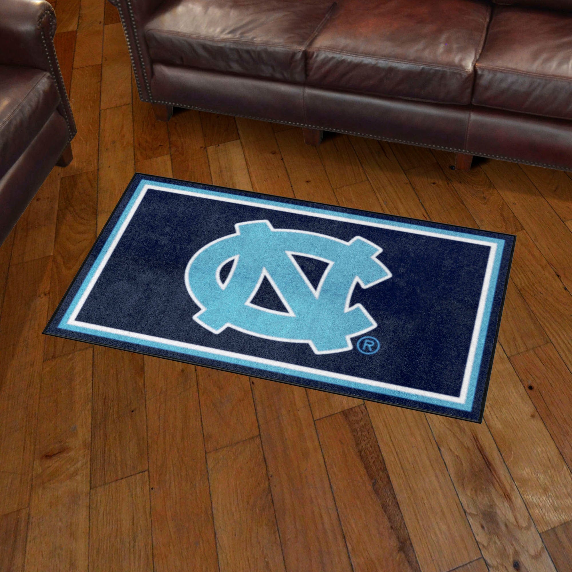 North Carolina Tar Heels 3ft. x 5ft. Plush Area Rug, Navy Blue, Navy Blue - North Carolina