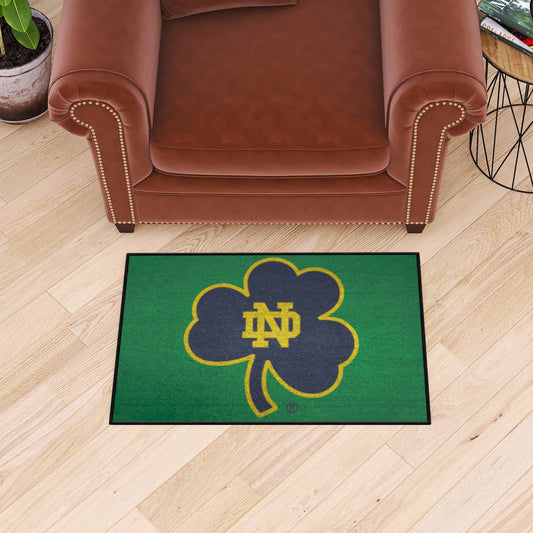 Notre Dame Fighting Irish Starter Mat Accent Rug, Clover Logo - 19in. x 30in.