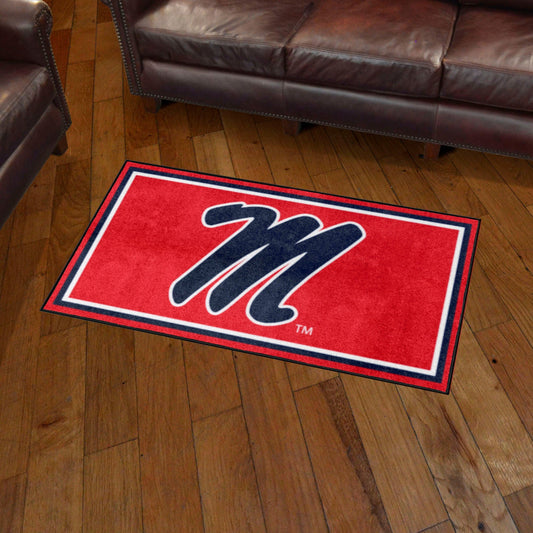 Ole Miss Rebels 3ft. x 5ft. Plush Area Rug - Ole Miss